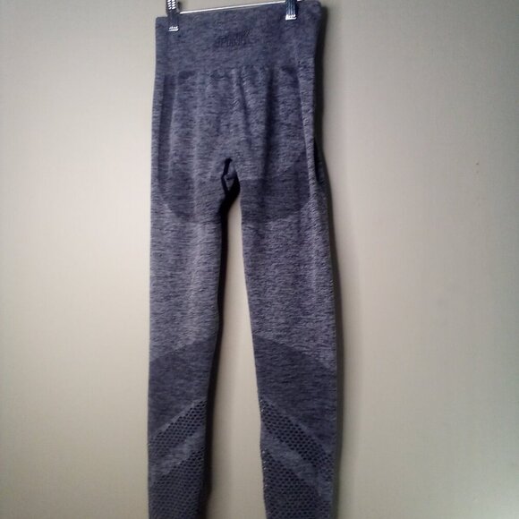 Pink Victoria's Secret Leggings Women XS Seamless Ankle Cropped Mesh Gray - Picture 10 of 15